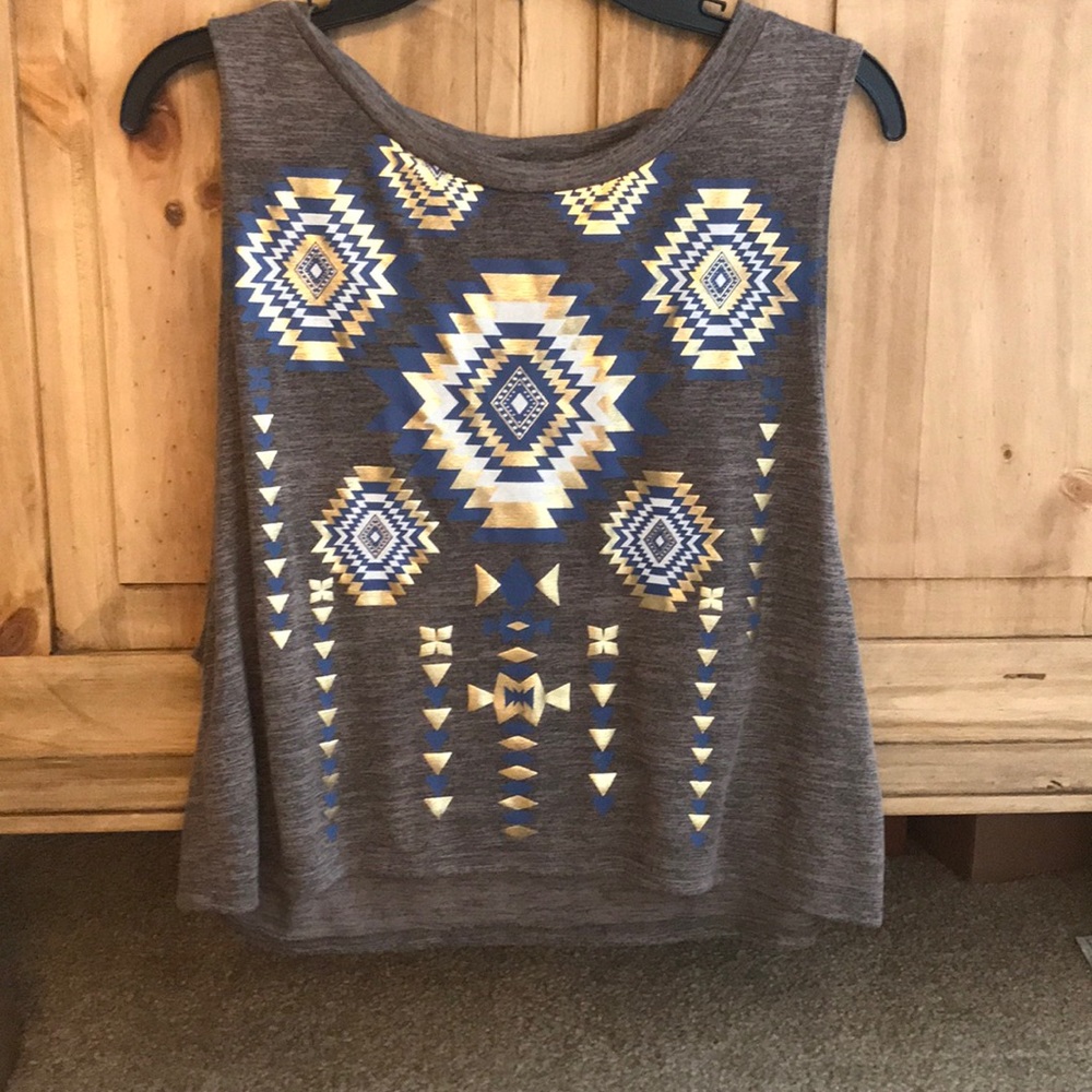 Aztec print tank top